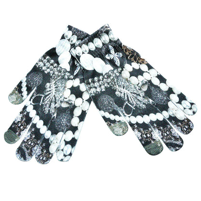 3D Pattern Digital Painting Cat Touchscreen Gloves