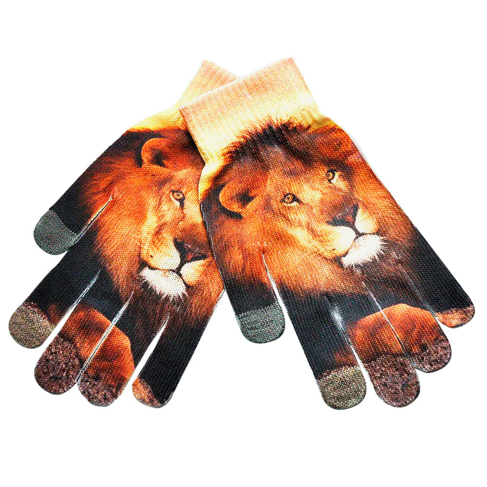 3D Pattern Digital Painting Cat Touchscreen Gloves