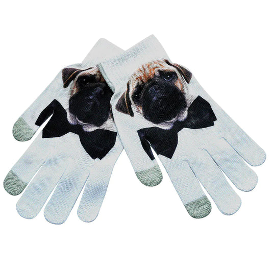 3D Pattern Digital Painting Cat Touchscreen Gloves